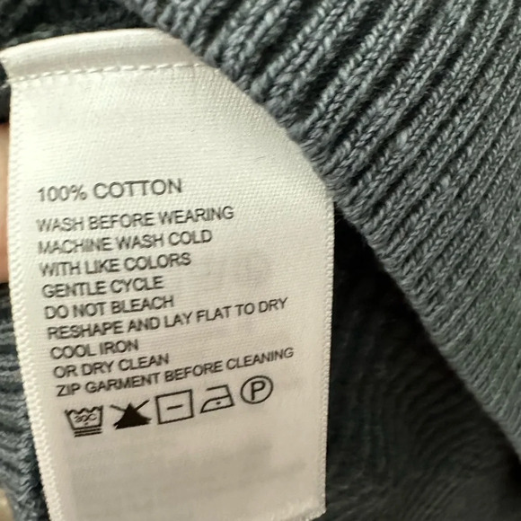 Tommy Bahama Tidemark Half-Zip Sweater Waffle Knit Quarter Zip Size XL Gray - Picture 5 of 5